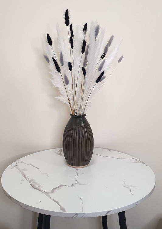 Pampas Grass & Bunny Tails Bundle - White, Black & Grey