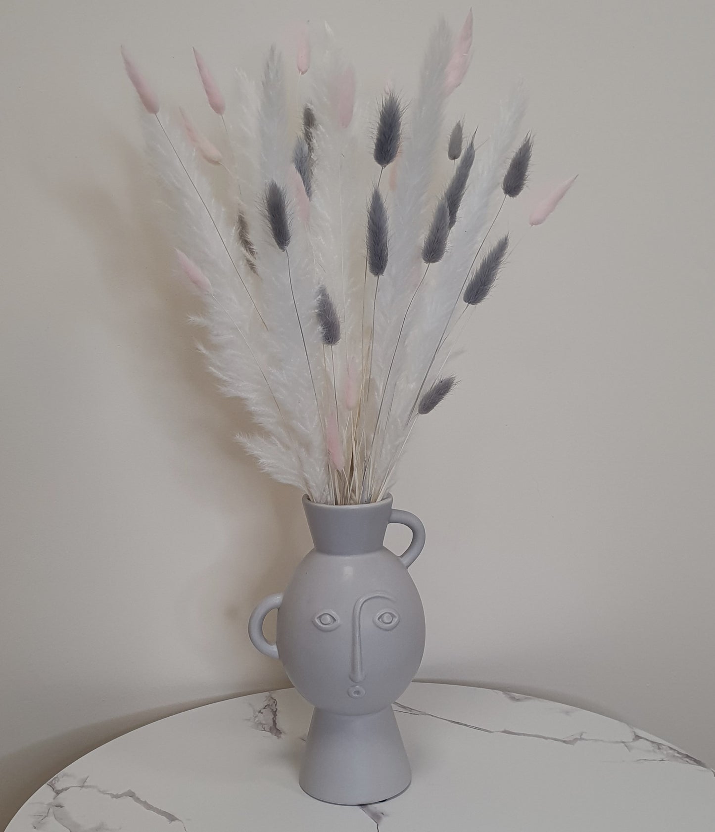 Pampas Grass & Bunny Tails Bundle - White, Pink & Grey