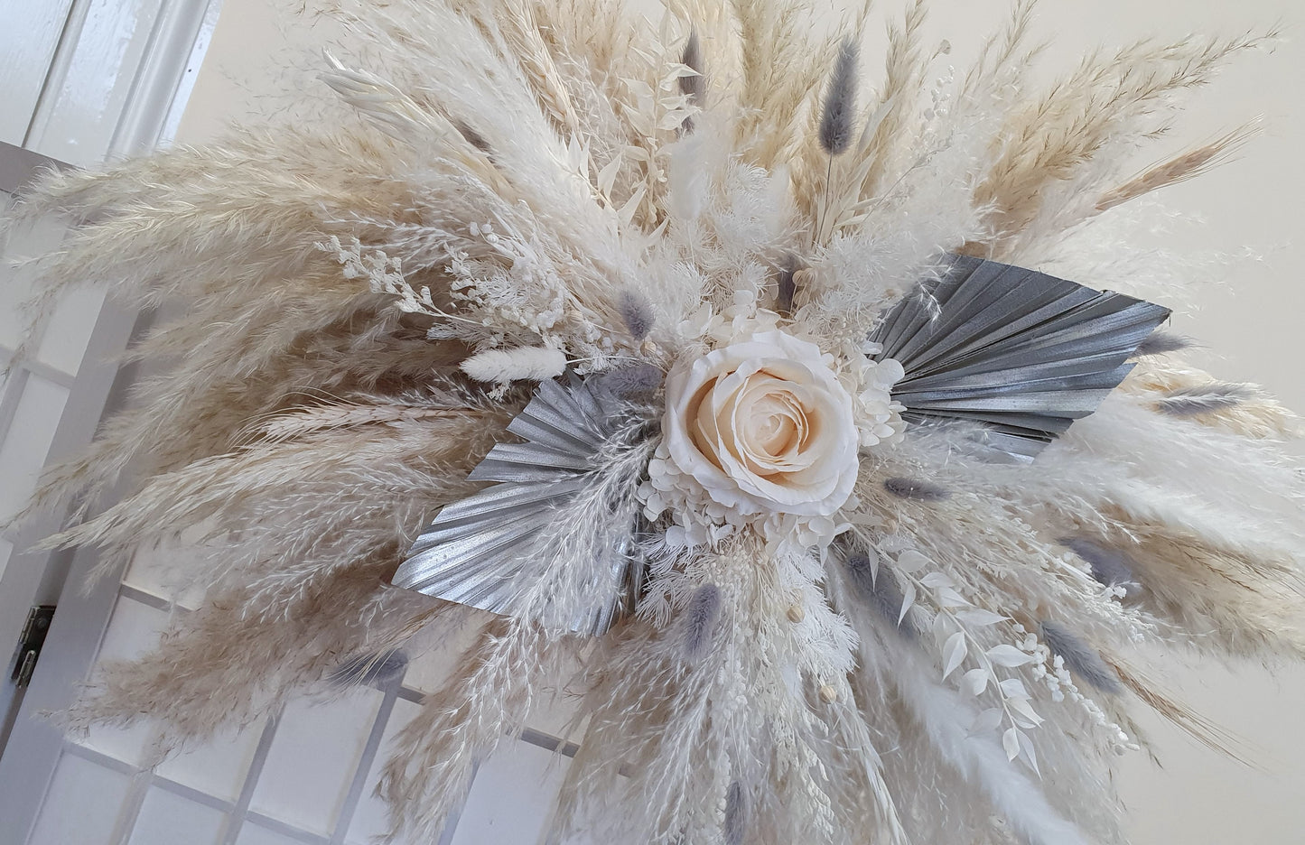 Dried Pampas Wall Decor - Grey