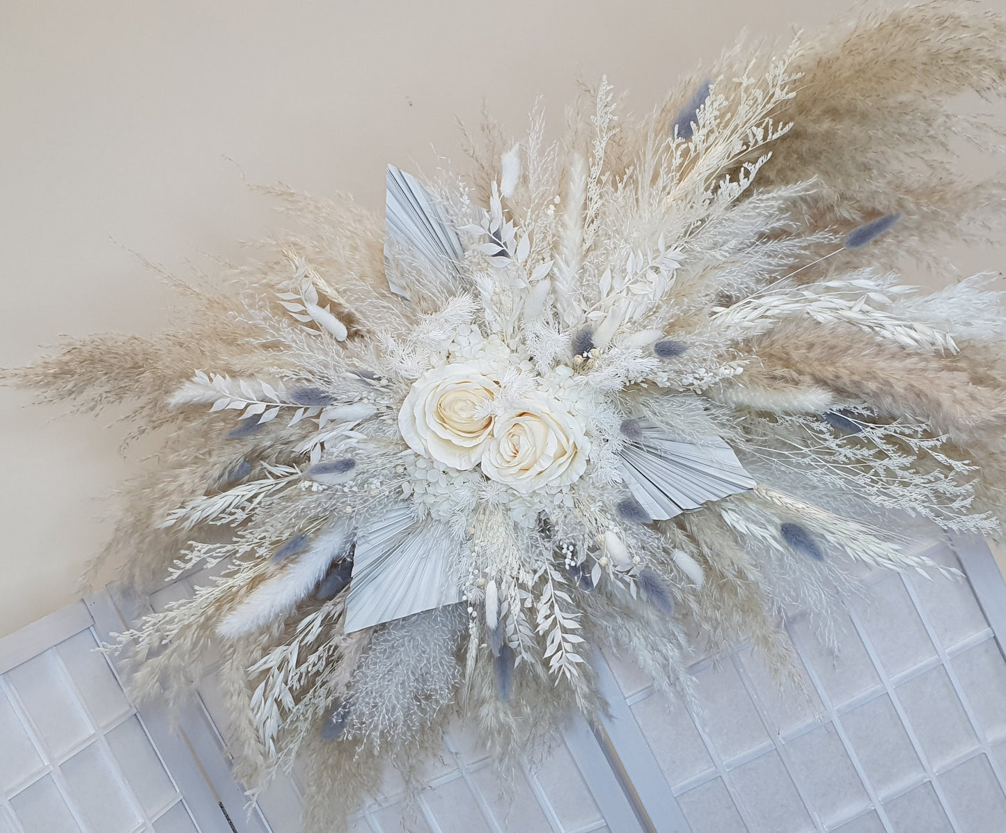 Dried Pampas Wall Decor - Grey