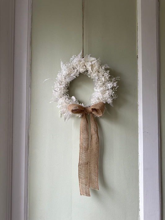 Dove Dried Flower Christmas Wreath
