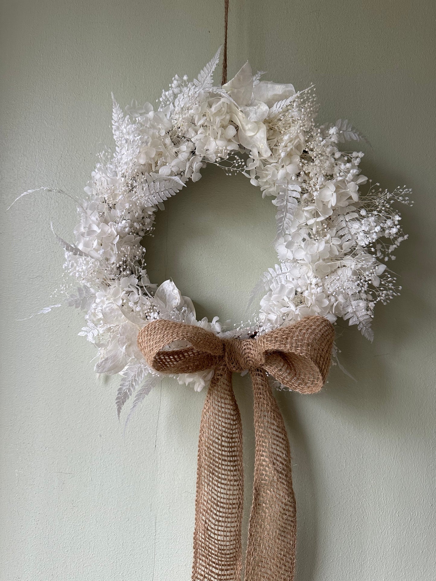 Dove Dried Flower Christmas Wreath