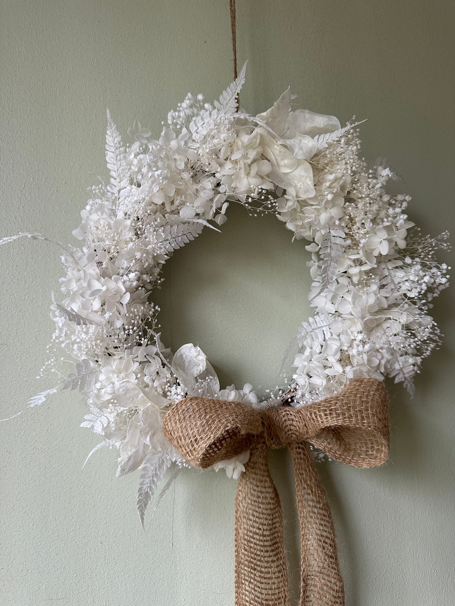 Dove Dried Flower Christmas Wreath