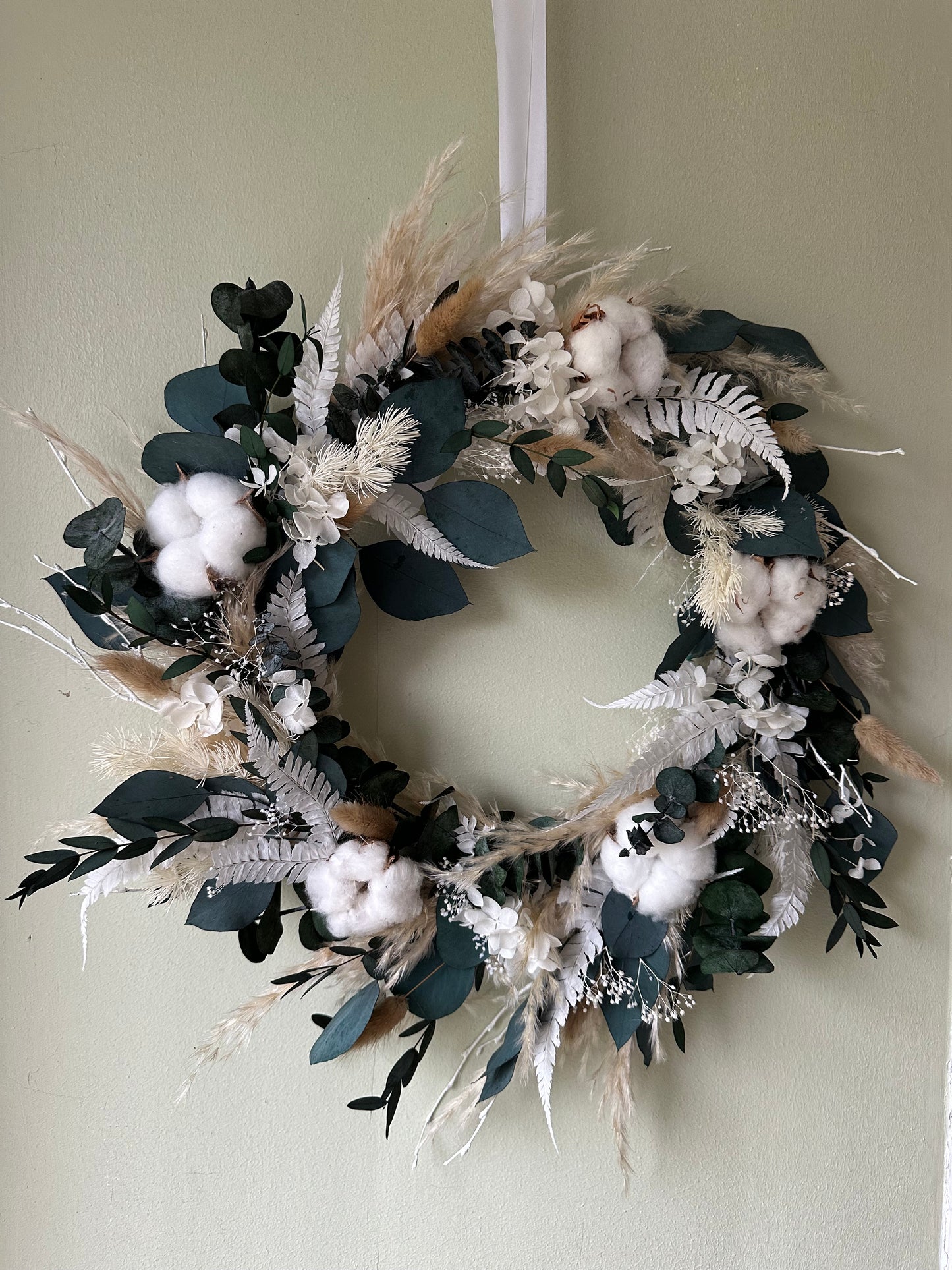 Wren Dried Flower Christmas Wreath