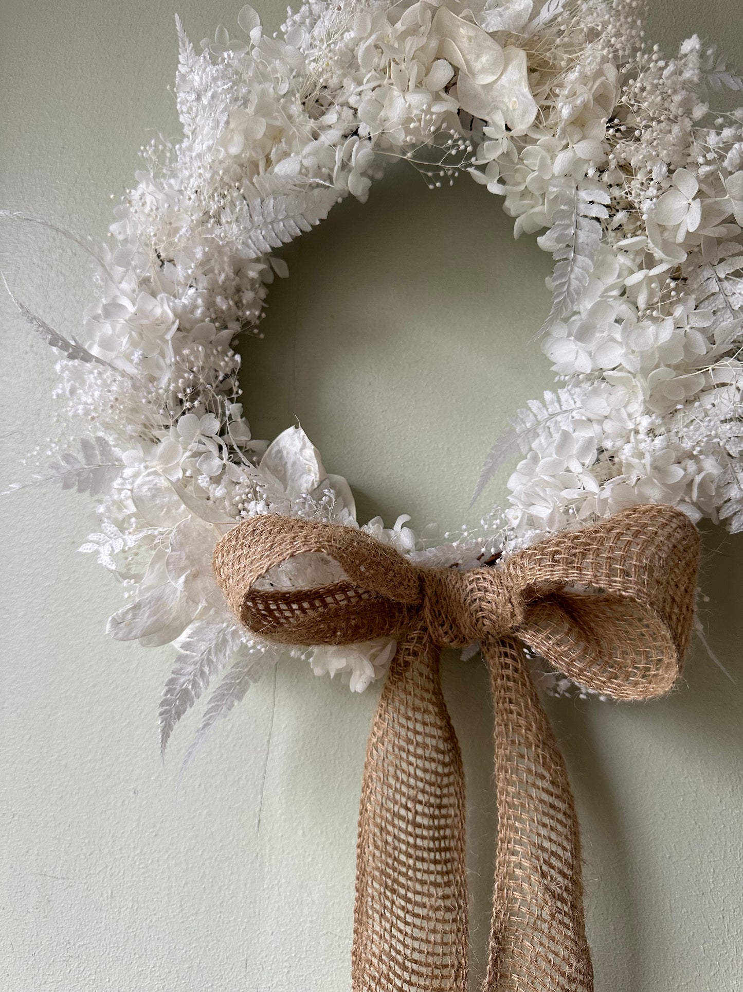 Dove Dried Flower Christmas Wreath