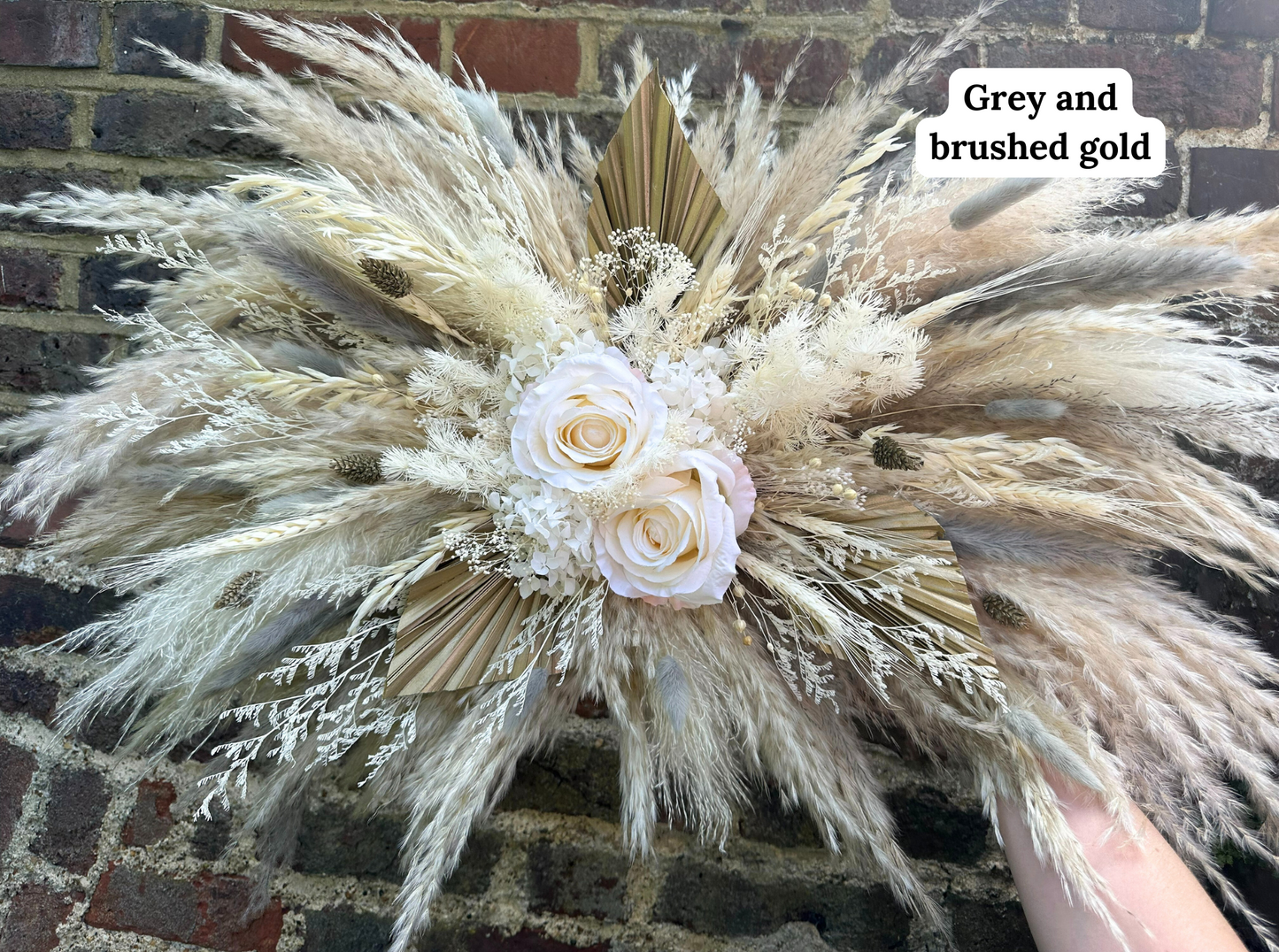 Dried Pampas Wall Decor - Grey