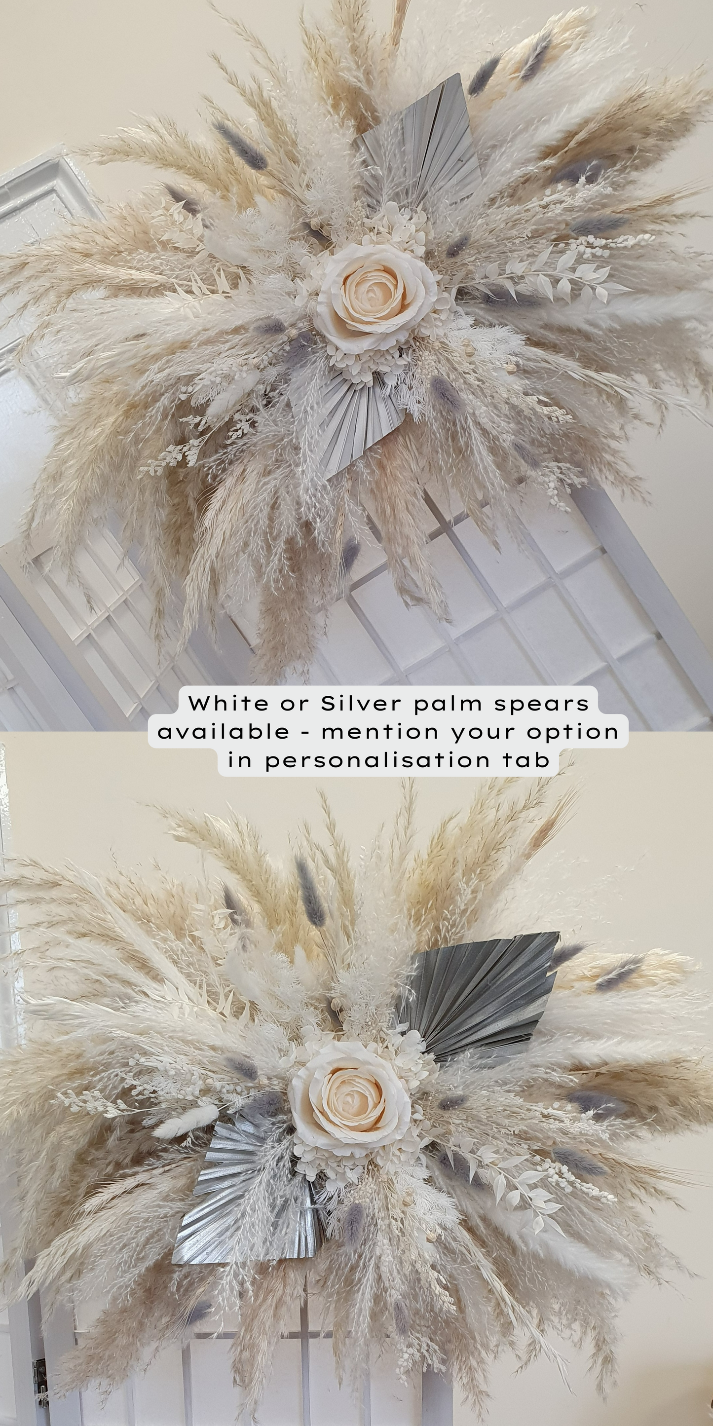 Dried Pampas Wall Decor - Grey