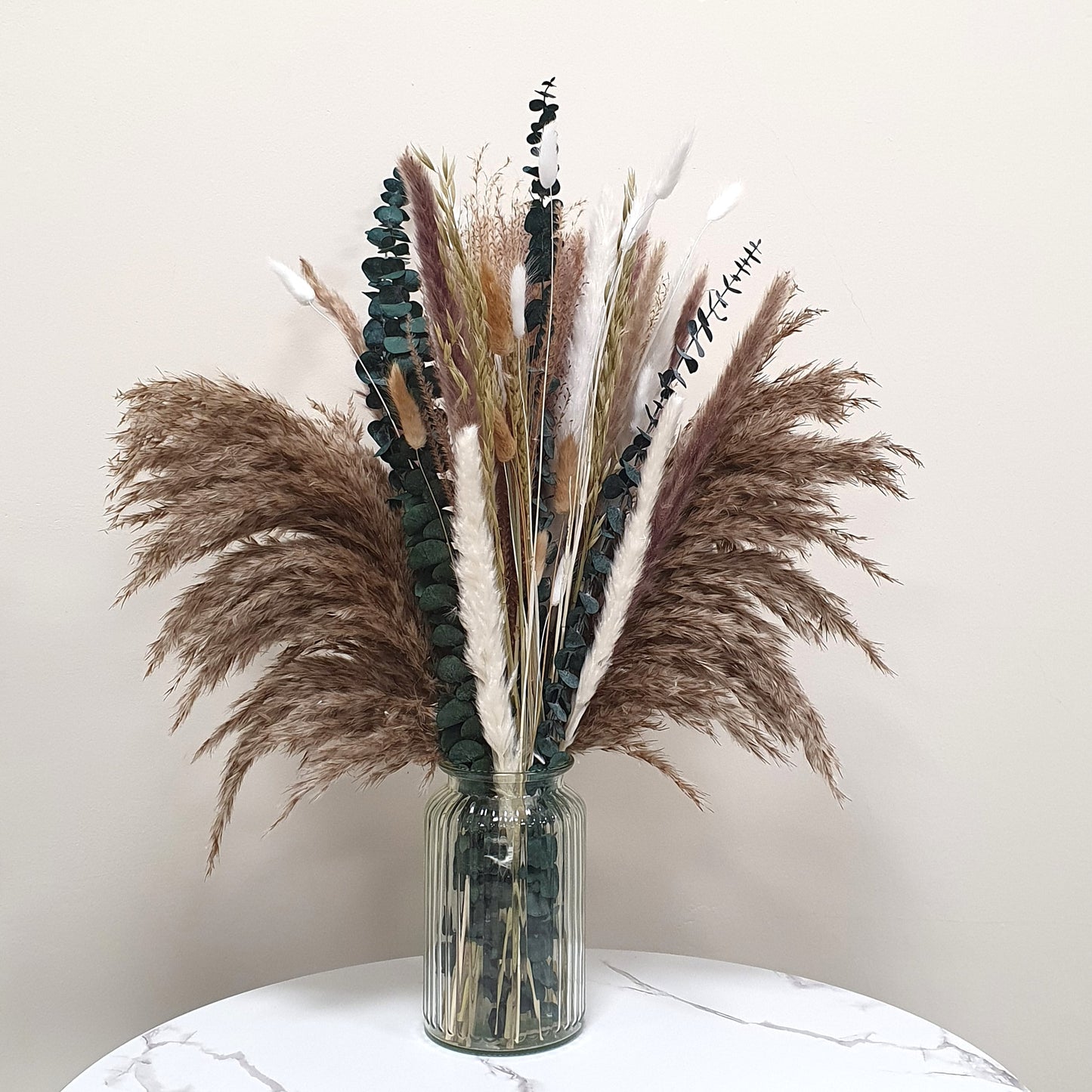 Ribbed Glass Vase - Clear