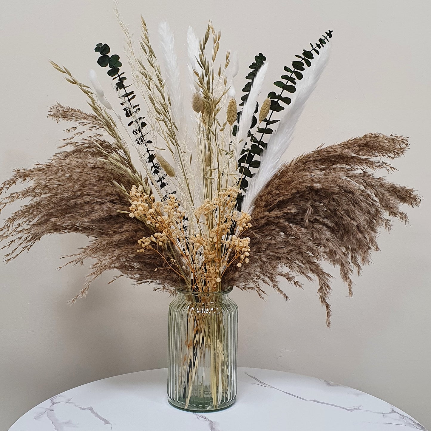 Ribbed Glass Vase - Clear