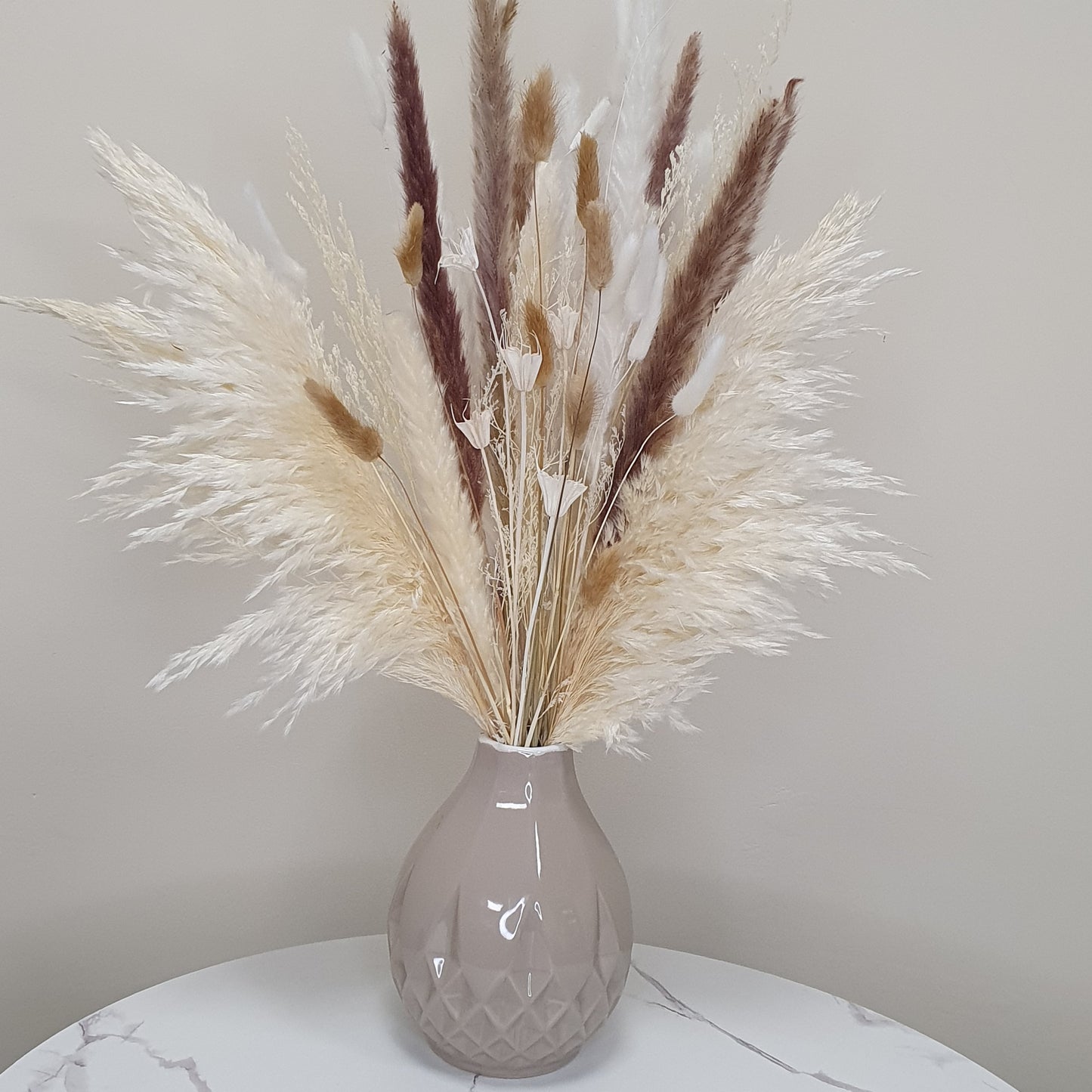 Geometric Ceramic Vase - Beige