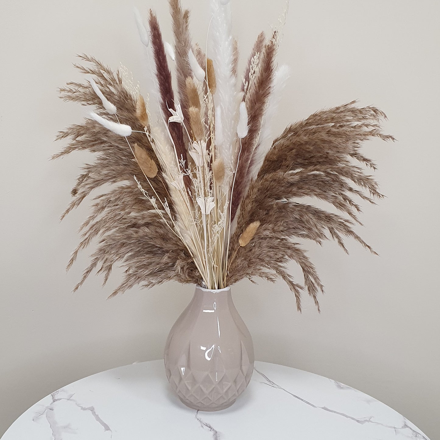 Geometric Ceramic Vase - Beige