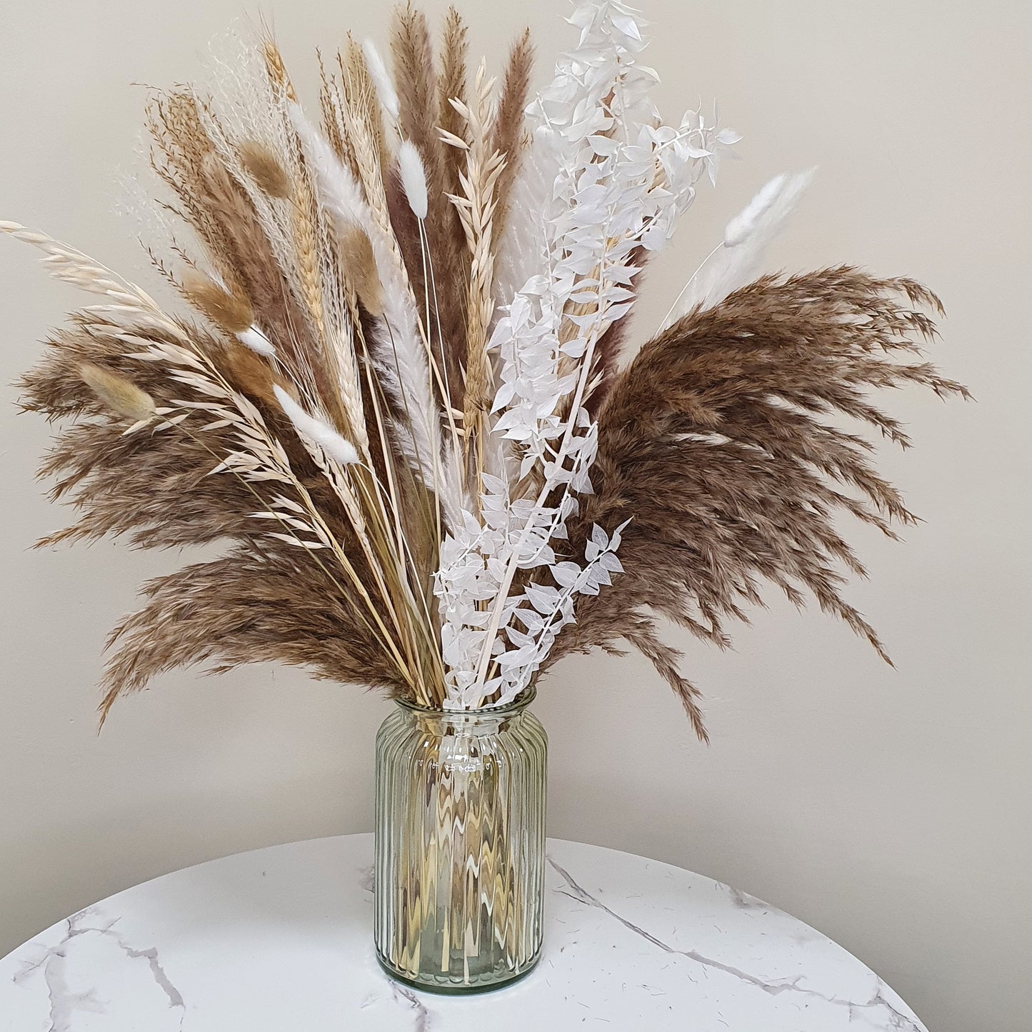 Ribbed Glass Vase - Clear