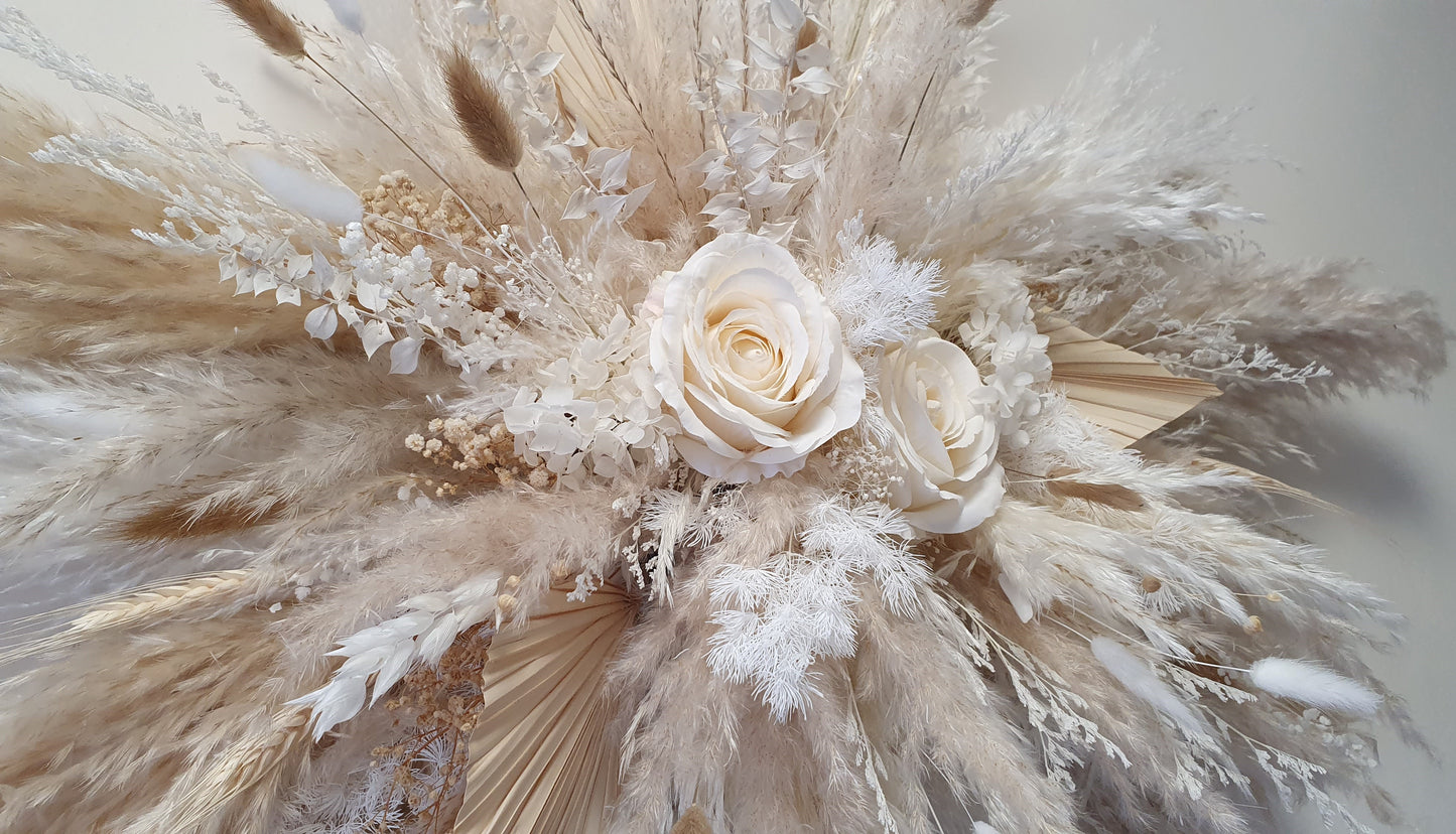 Dried Pampas Wall Decor - Neutral