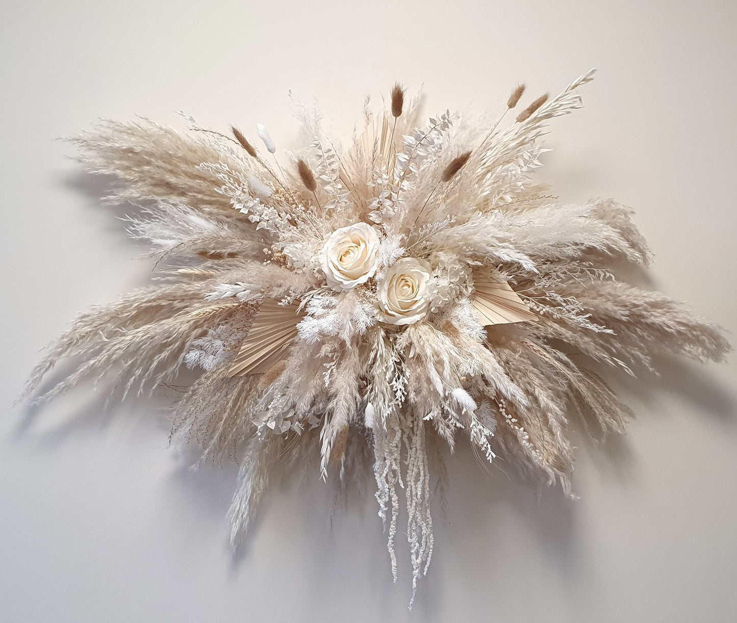 Dried Pampas Wall Decor - Neutral