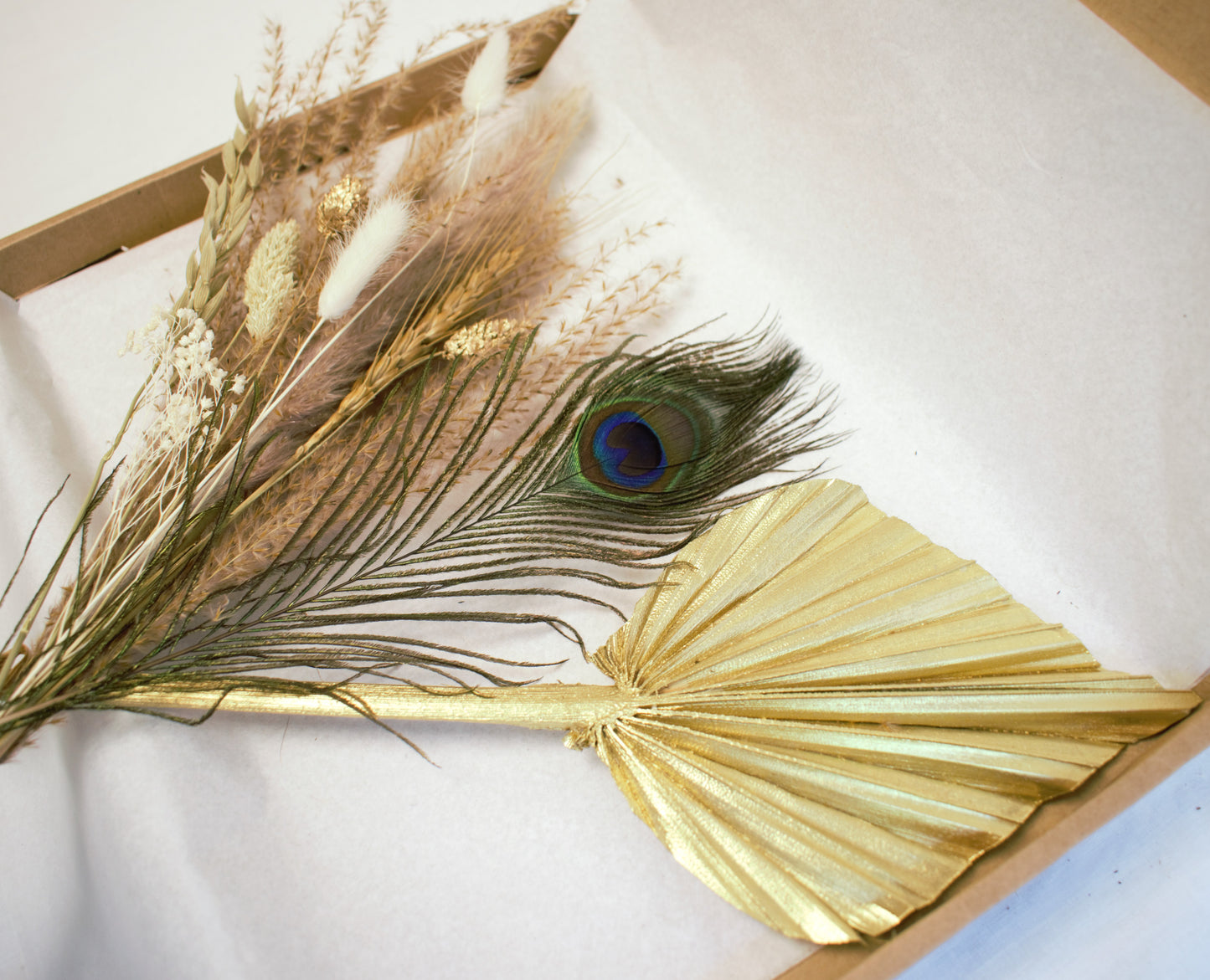 Peacock Feather Palm Spear Bouquet