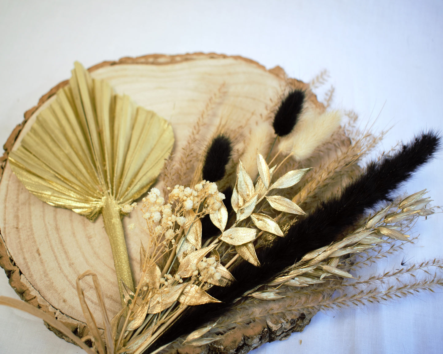 Black & Gold Palm Spear Bouquet