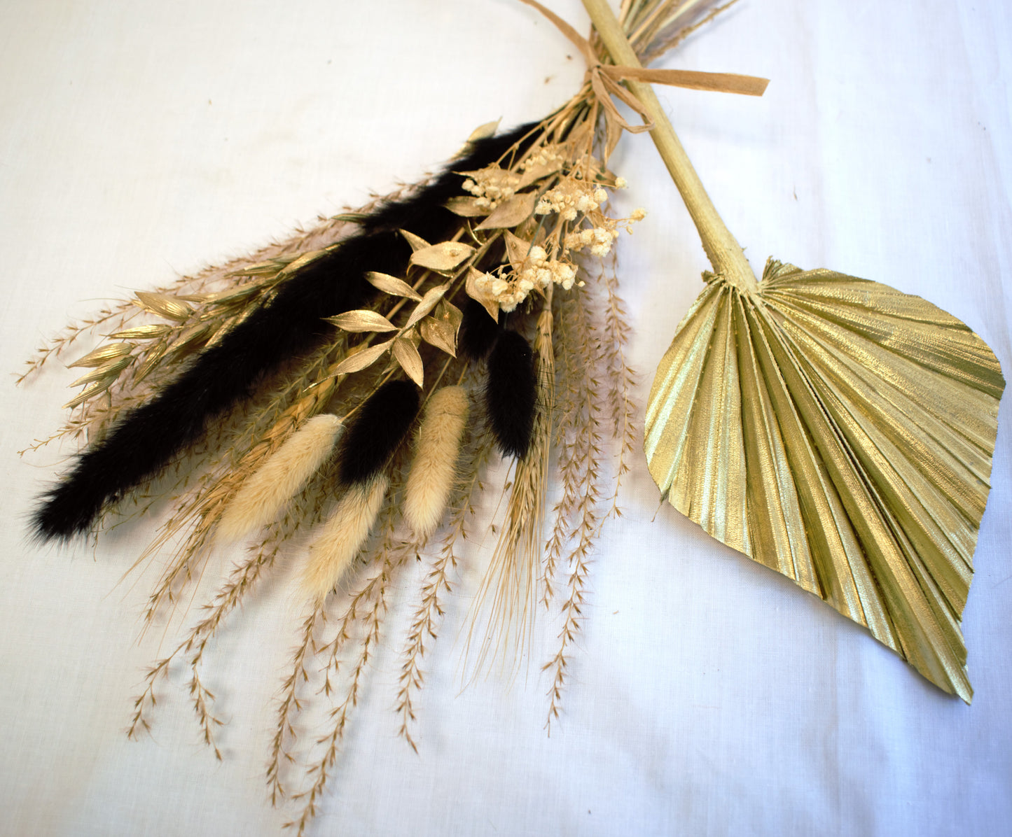 Black & Gold Palm Spear Bouquet