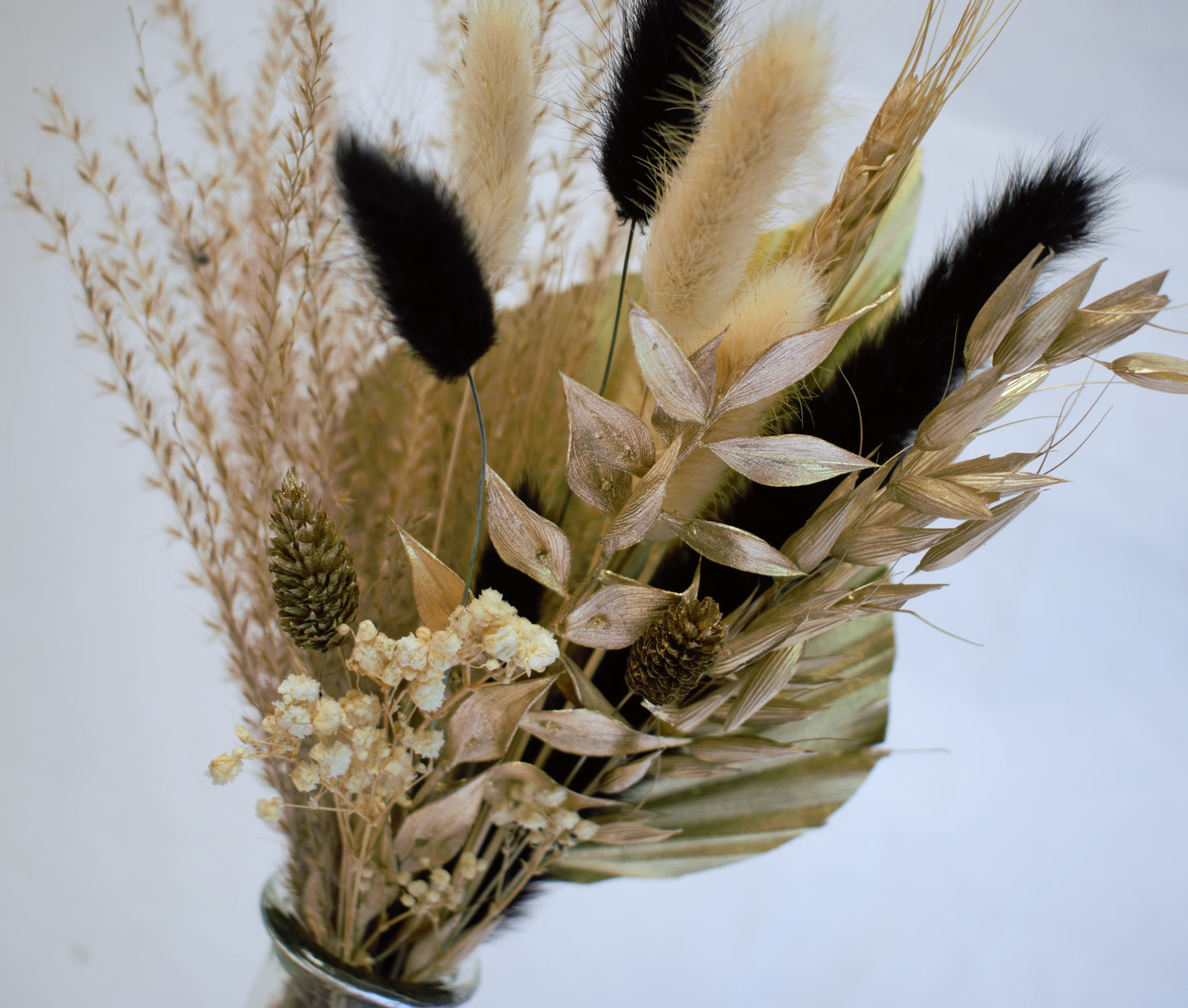 Black & Gold Palm Spear Bouquet