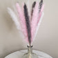 White, Pink & Grey Pampas Grass 60cm - 15 Stems