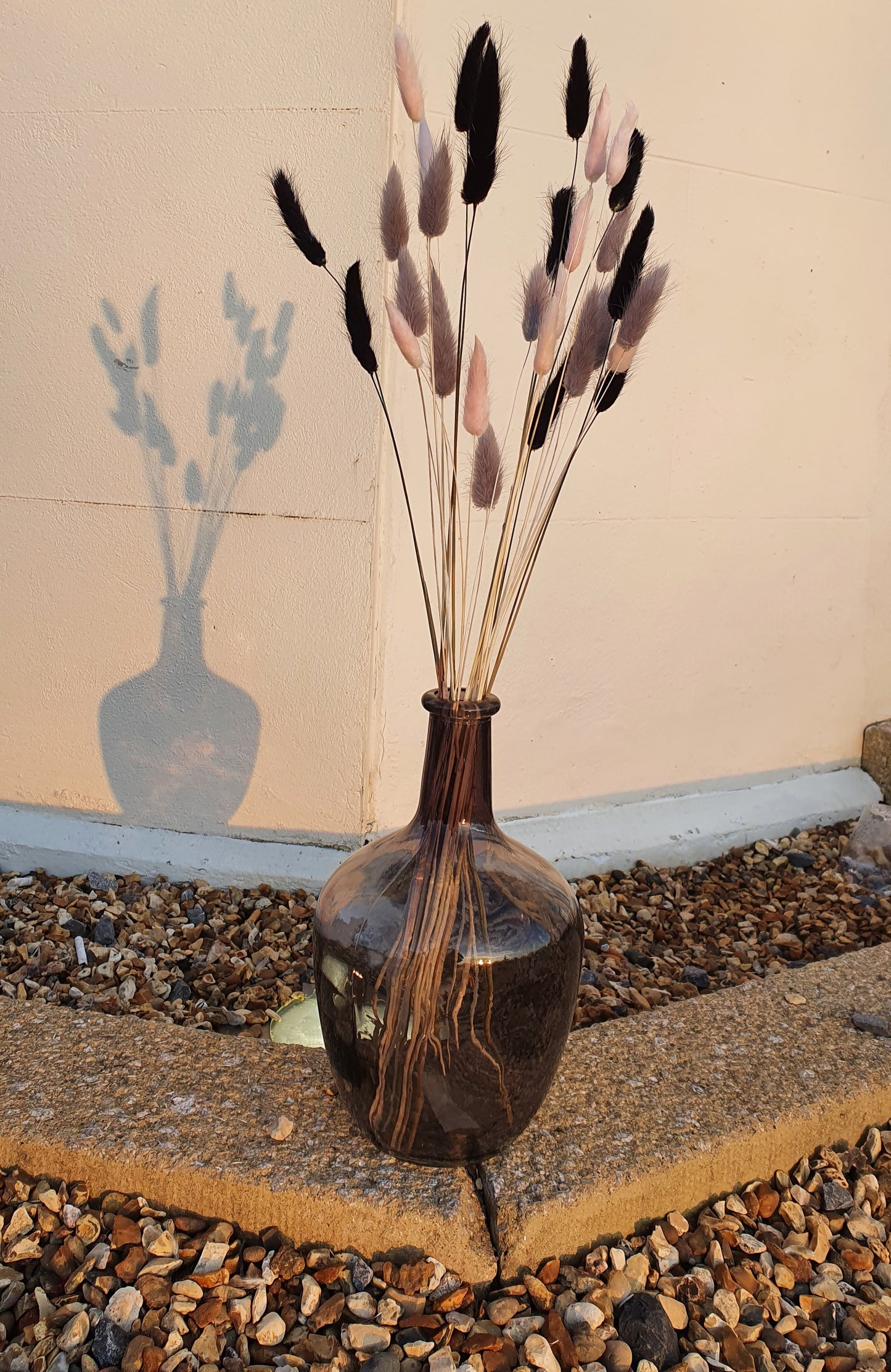 Bunny Tails Grass 60cm | Mixed Brown, White, Grey, Black & Pink