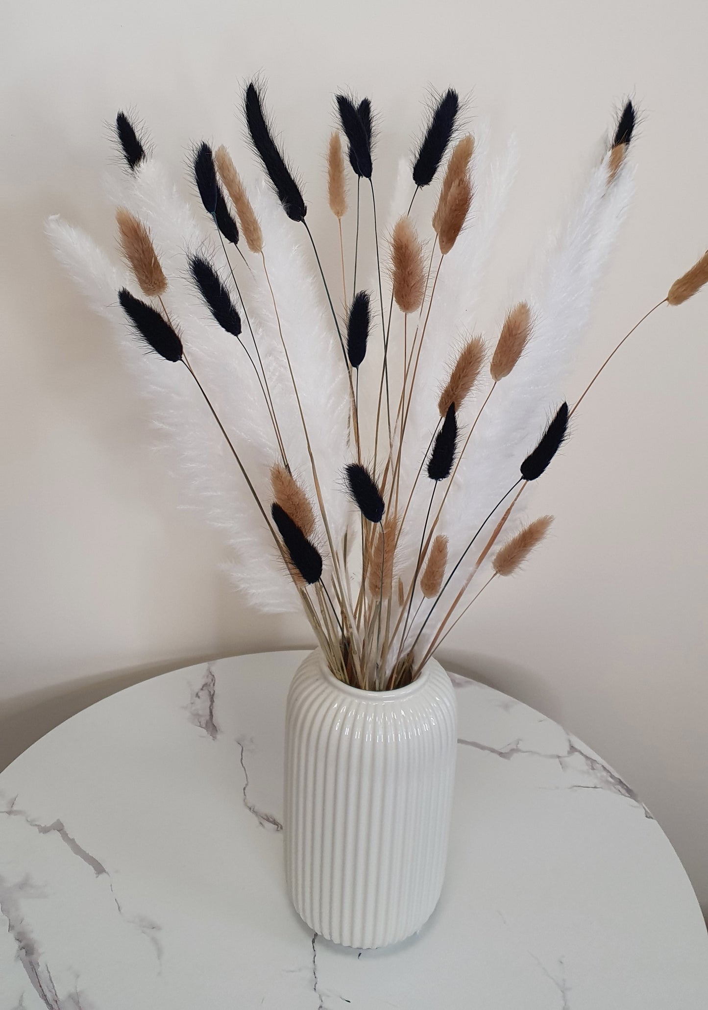 Pampas Grass & Bunny Tails Bundle - White, Black & Brown