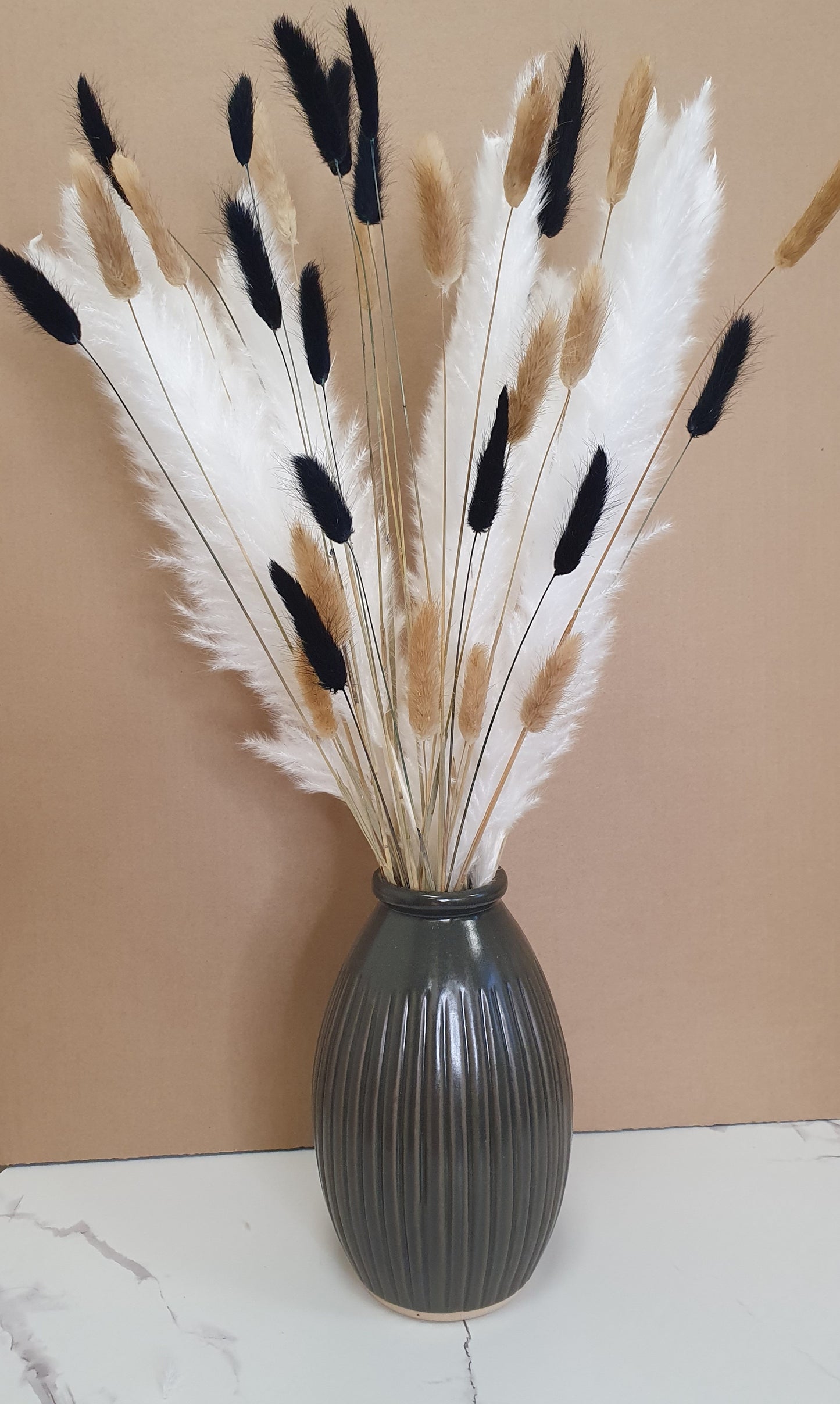 Pampas Grass & Bunny Tails Bundle - White, Black & Brown