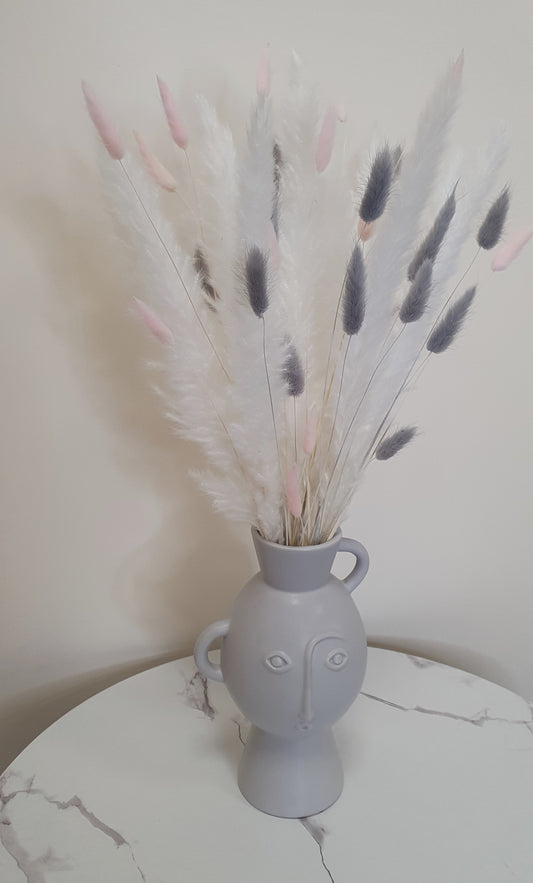 Pampas Grass & Bunny Tails Bundle - White, Pink & Grey