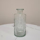 Horizontal Ribbed Glass Vase - Clear