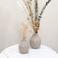 Small Geometric Ceramic Vase - Beige