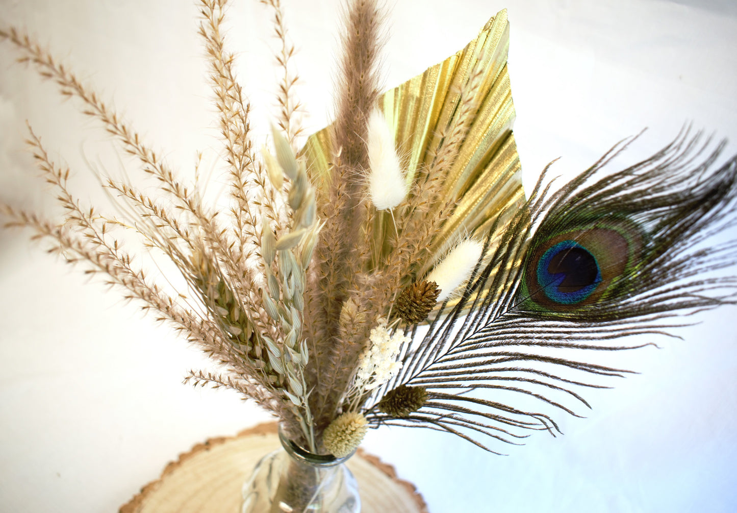 Peacock Feather Palm Spear Bouquet