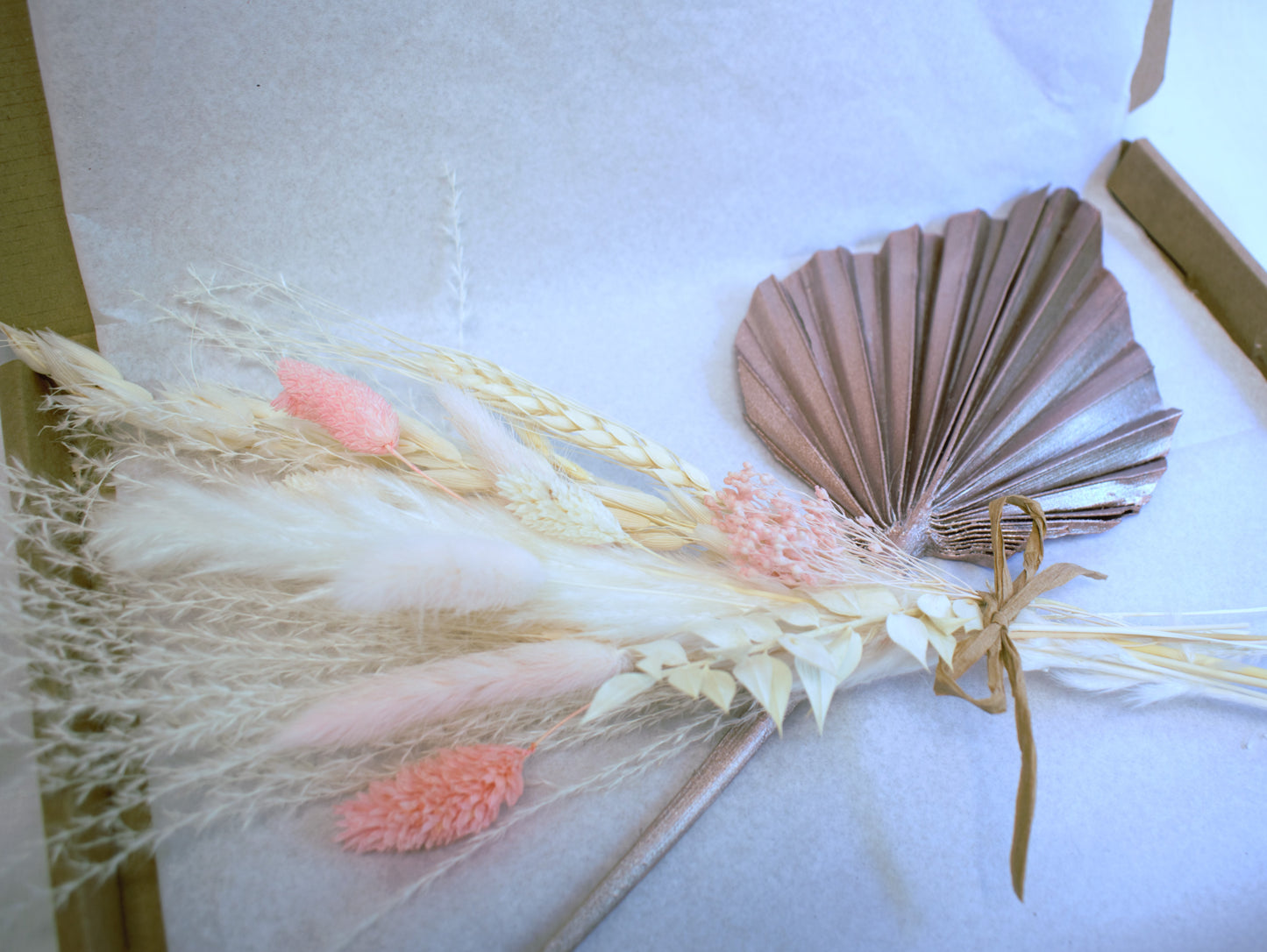 Rose Gold Palm Spear Bouquet