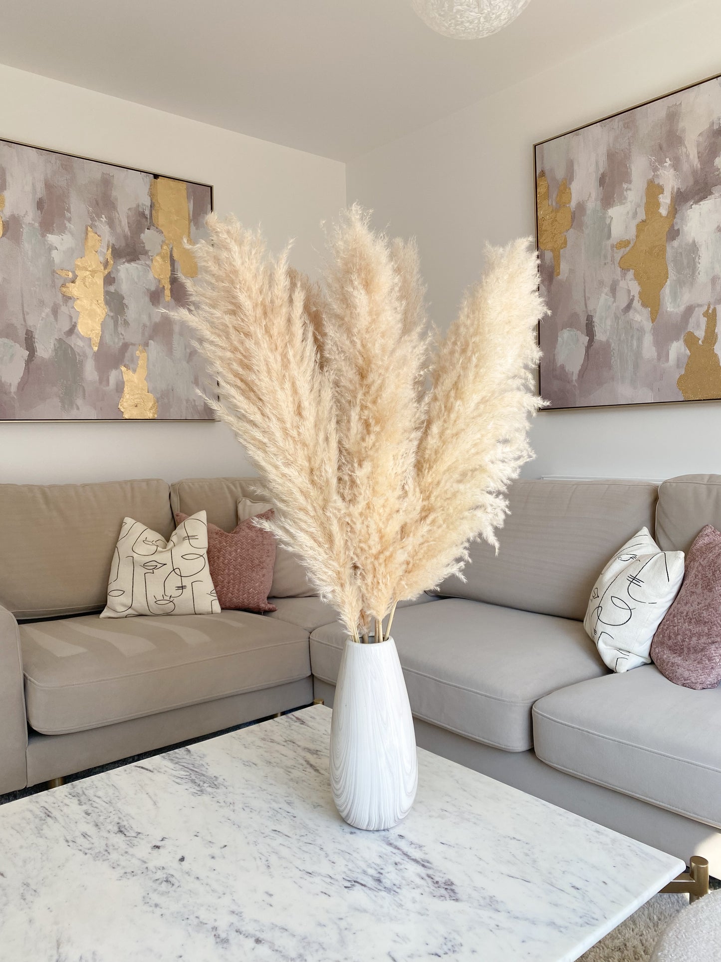 XL Fluffy Natural Pampas Grass