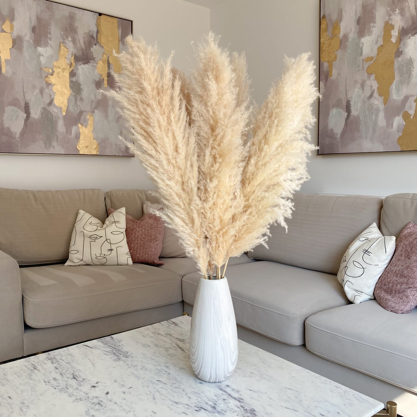 XL Fluffy Natural Pampas Grass